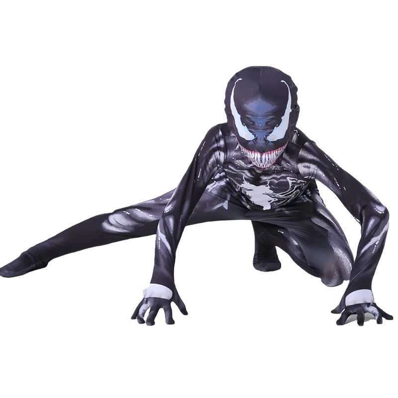 Nuevo Disfraz de Spider-Man Venom para Niños, Traje de Símbioten, Disfraz de Spiderman, Cosplay de Superhéroe, Disfraz de Halloween para Niños