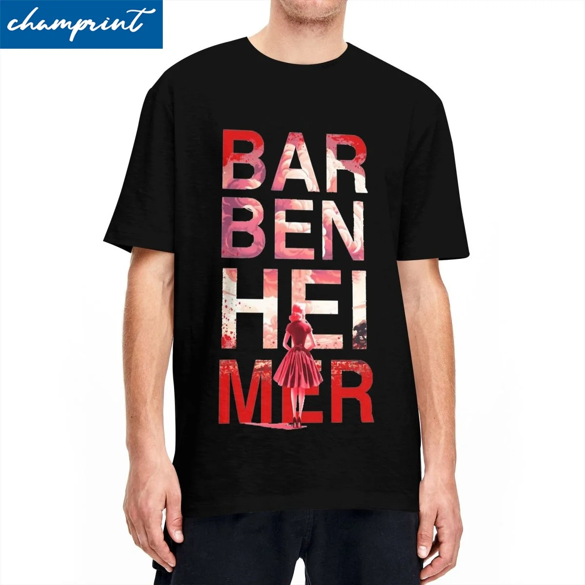 BarbenHeimer T Shirt for Men Women Pure Cotton Humor T-Shirts Round Neck Oppenheimer Tees Short Sleeve Tops Graphic