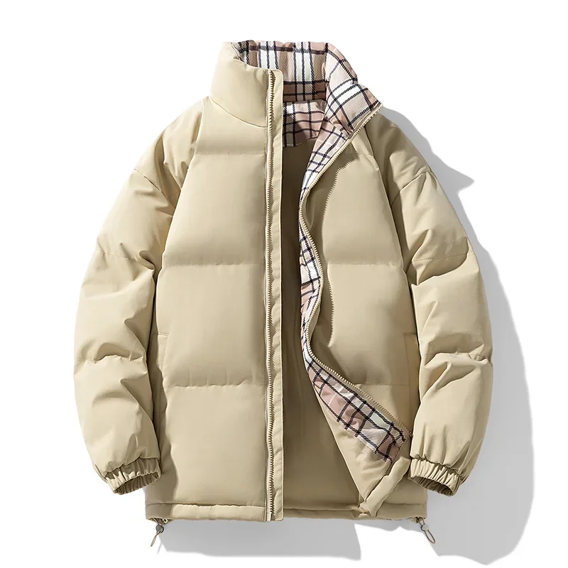 

Winter New Graphene Bread Jacket Short Style Men Cotton Coat Stand Collar Loose Fit Fashion Versatile Male Couple Coats