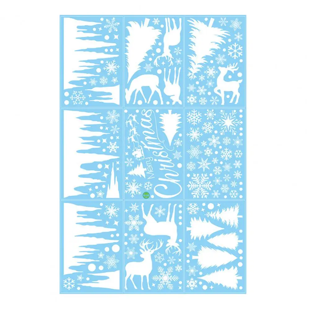 Winter Wonderland Decorations Winter Wonderland Christmas Window Decorations 18 Sheets Snowflake Santa Claus Stickers for Xmas