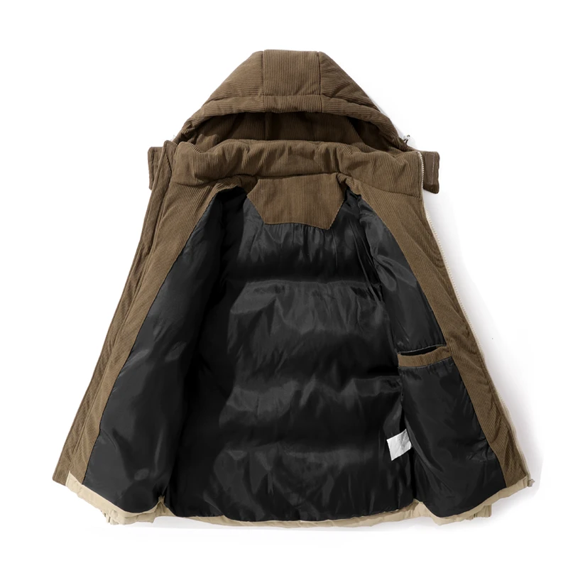 2025 Thick Warm Men Winter Jacket Parka Casual Loose Harajuku Oversized Parkas Coats Outwear