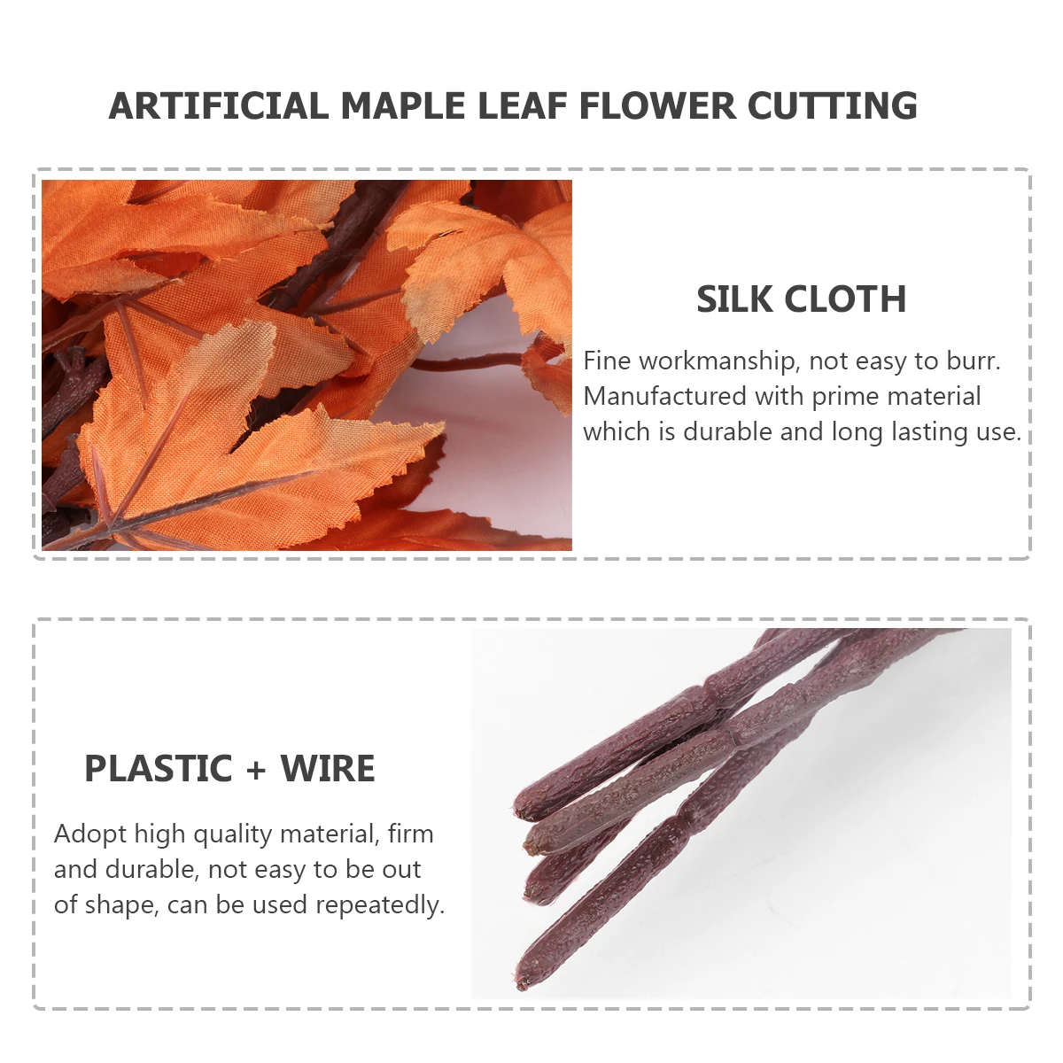 

4pcs Simulated Maple Leaves Silk Cloth Autumn Decorations For Thanksgiving Harvest Festival Party Fake Foliage Ornament