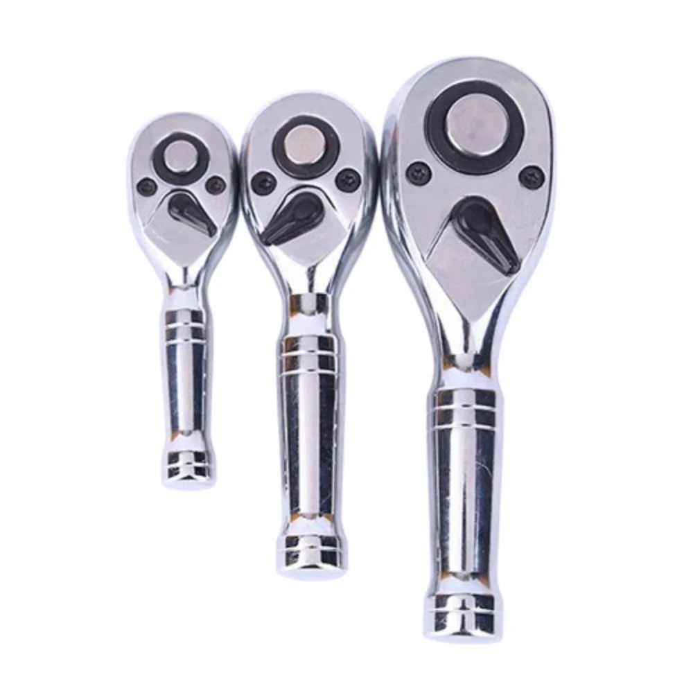 72 Teeth Mini Ratchet Wrench 1/4 3/8 1/2 Inch Short Handle Drive Stubby Ratchet Spanner Quick-Release Head Efficient