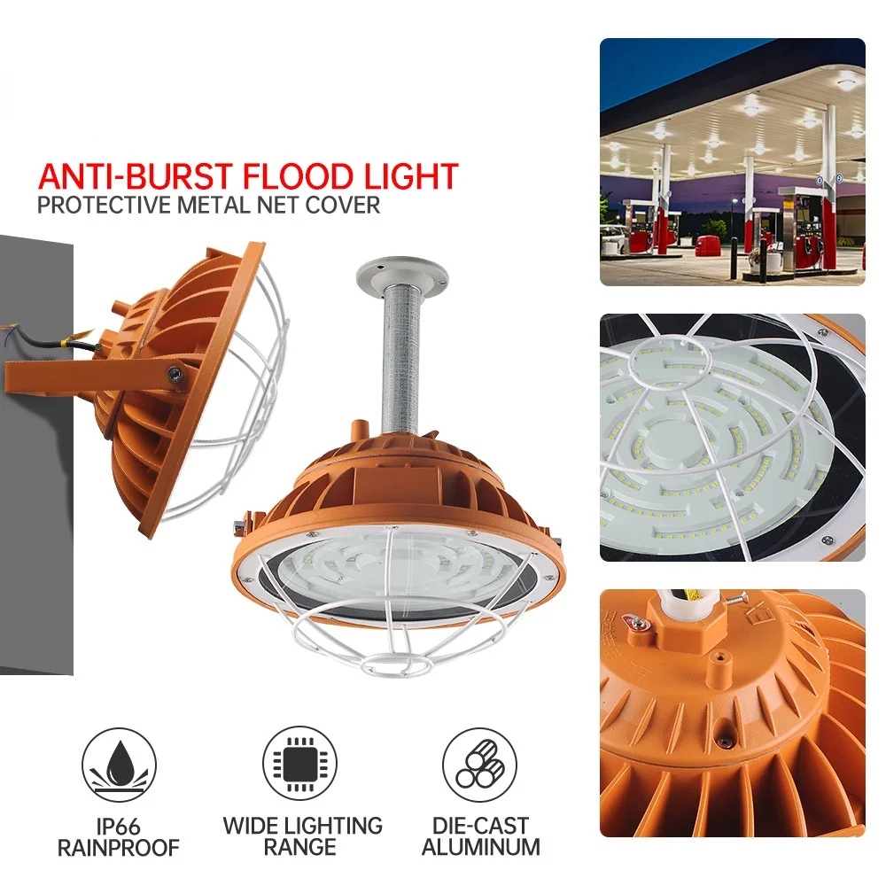 

Explosion-proof Floodlight Tunnel Warehouse Workshop Gas Station High-power 50W 100W 200W LED Mine-shaped Explosion-proof Light