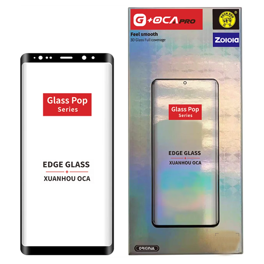 G+oca Pro / POP Edge Glass With OCA For SAM Curved Screen S20 S20U S20+ S10 S10P Front Glass Repair