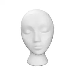 Foam Wig Head Styrofoam Manikin Display Hair Female Display Women's Wigs Display Stand Foam Mannequin for Salon Barber Shop Home