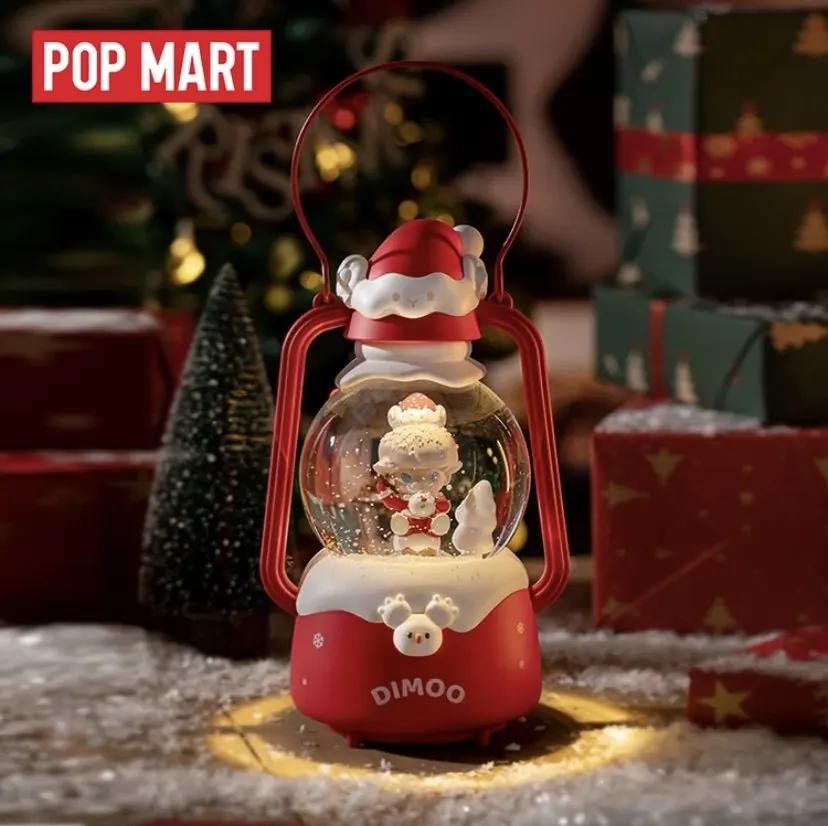 

POPMART DIMOO Letters From Snowman Series Crystal Ball Light Peripheral Decoration Trendy Toy Surprise Box Birthday Gifts