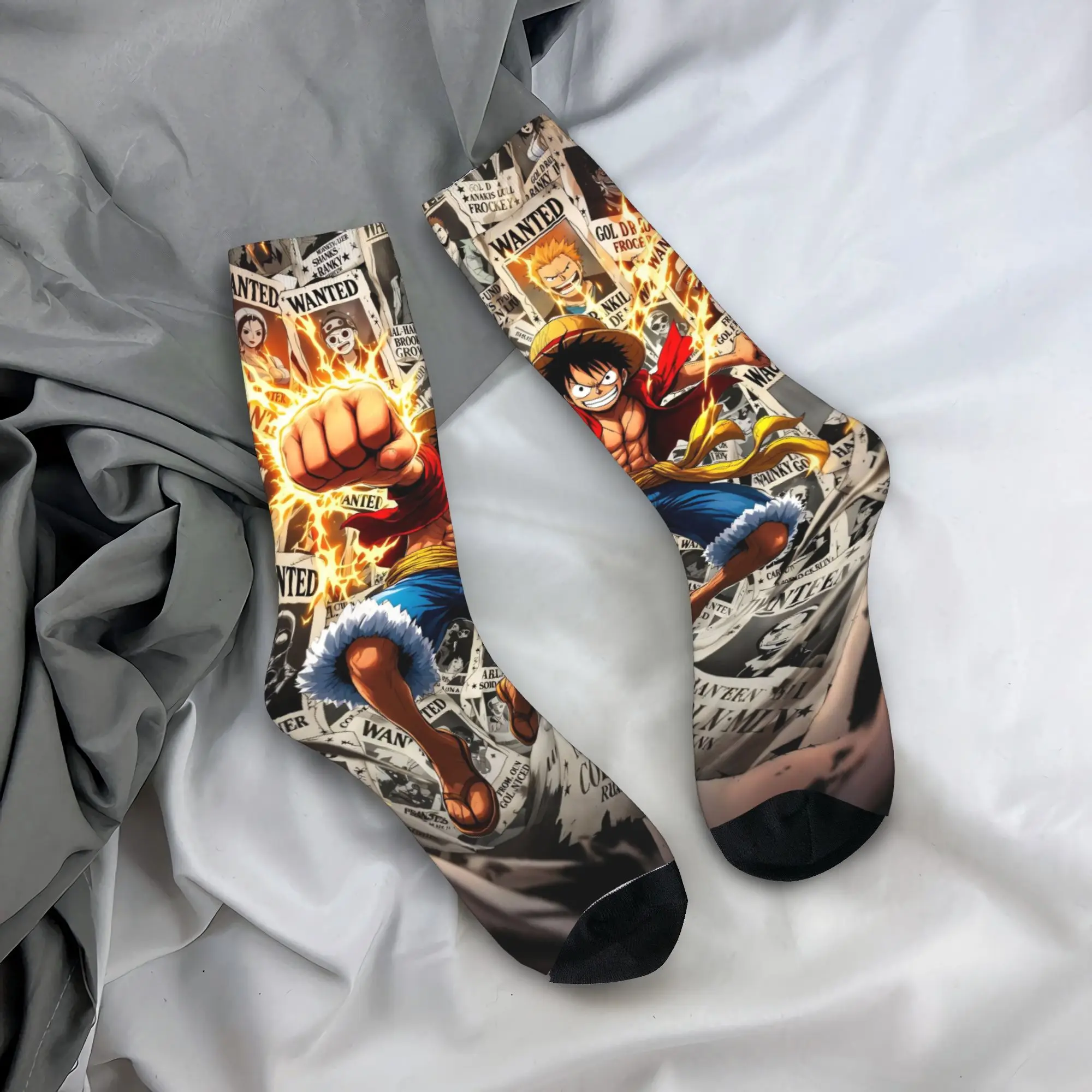 Calzini casual unisex per equipaggio Rufy Zoro Tony Chopper Accessori anime Calze morbide antiscivolo