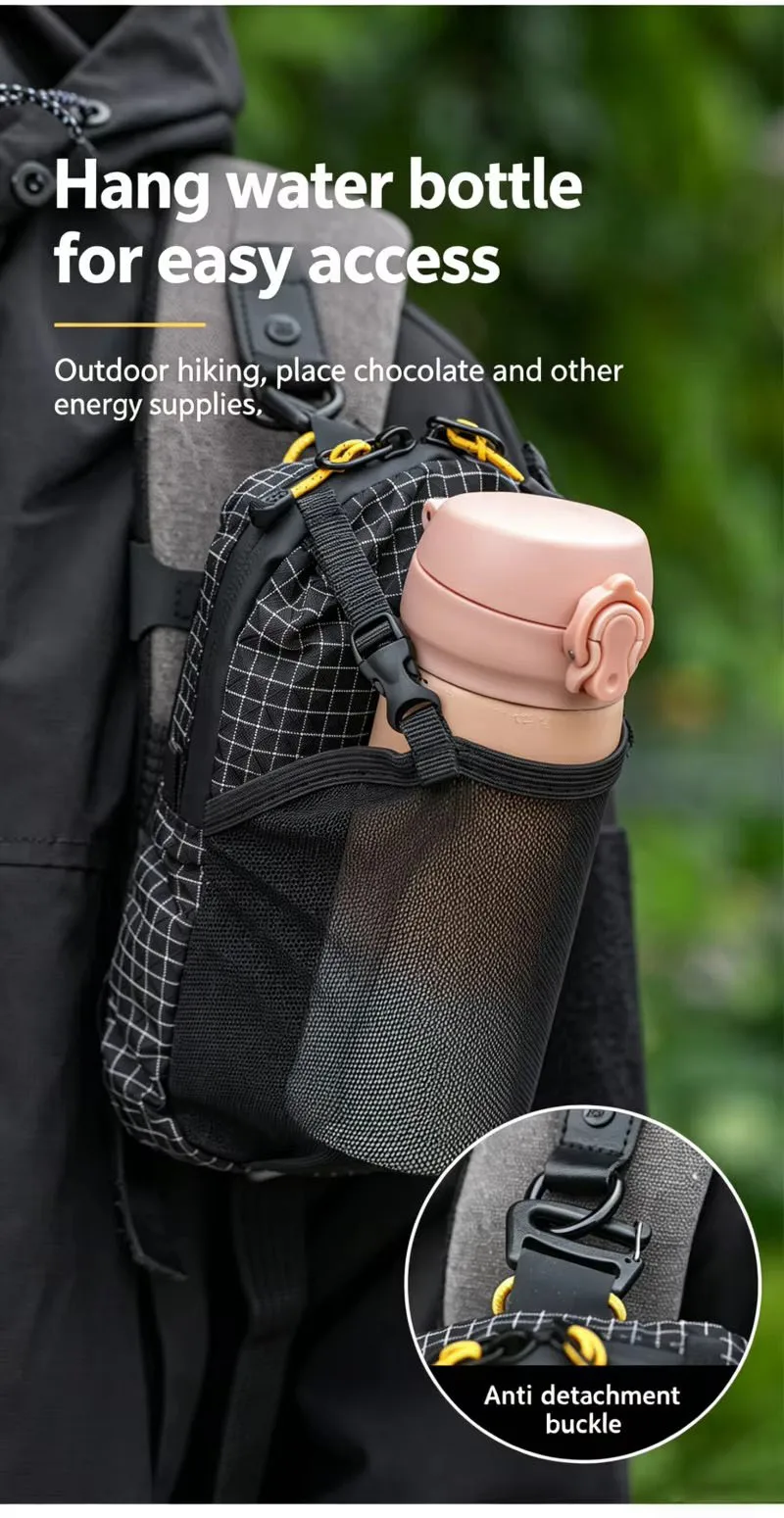 Rucksack-Schultergurt-Zubehörtasche, Smartphone-Tasche, wasserdichte Gurttasche für Sport, Wandern, Camping, leicht – Detail 3