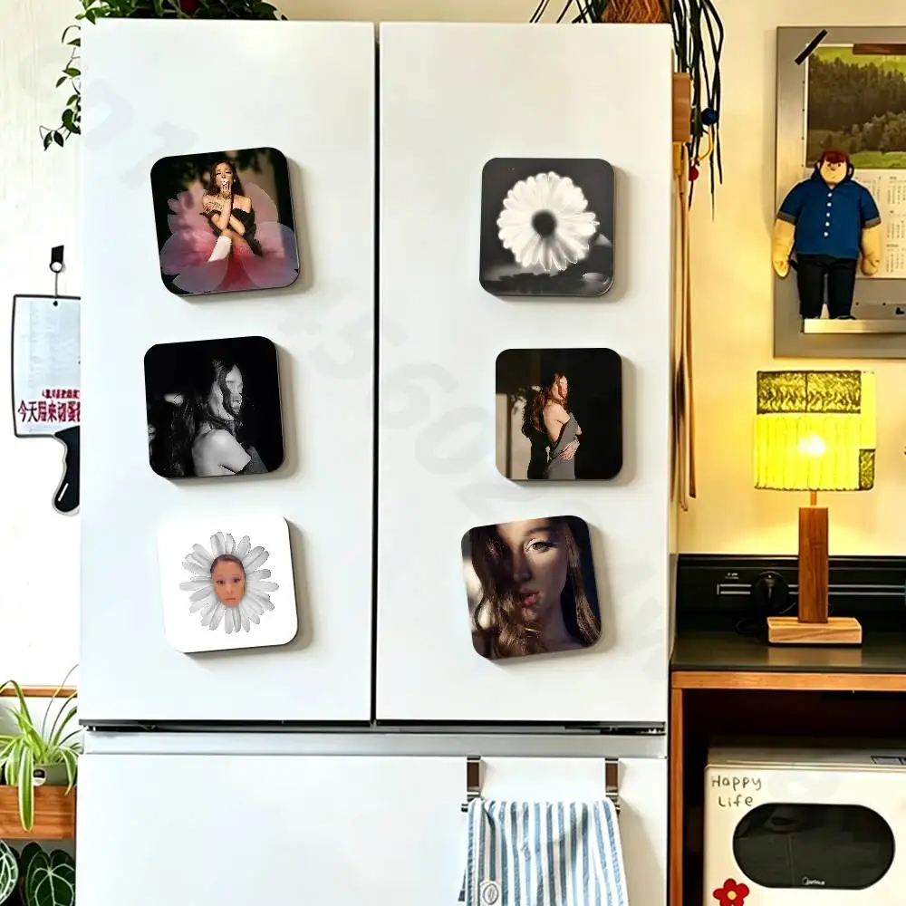 A-Ariana G-Grande  Fridge Magnet Personalized Magnetic Durable Plastic Square Picture Surface Fridge Magnets