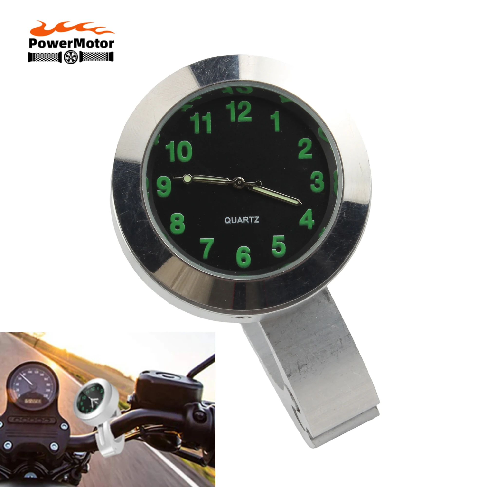 Universal Motorcycle Waterproof Handlebar Clock For 7/8