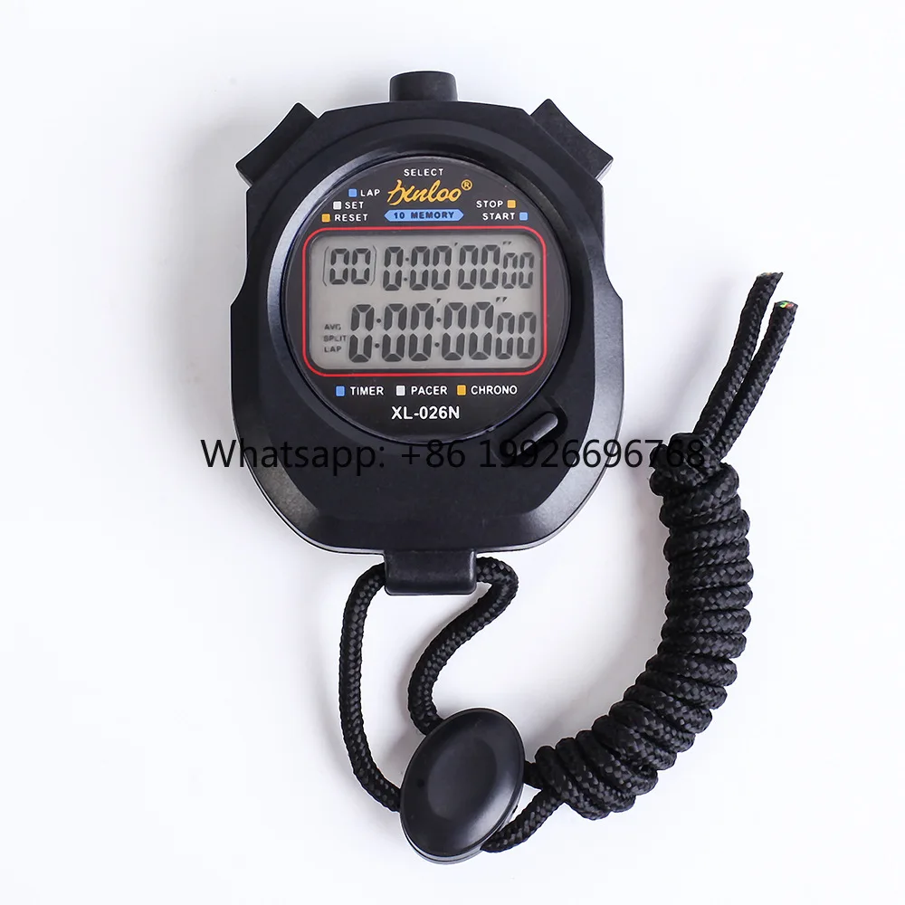 

XL-026N High Quality Handheld Pocket LCD Professional Stopwatch with Date Alarm Sports Digital Running Memory Stopwatch Timer