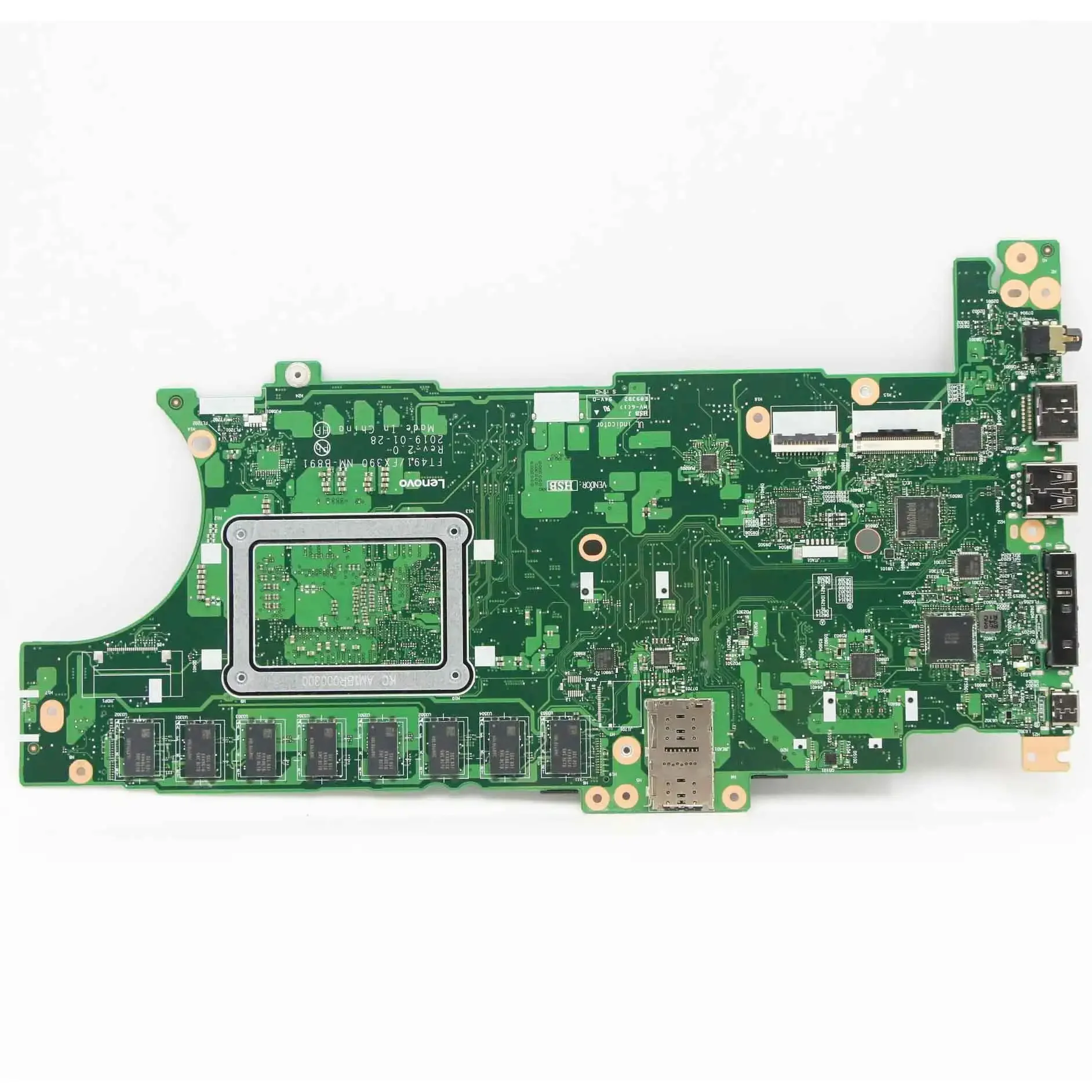 Imagem -02 - para Lenovo Thinkpad X390 T490s Portátil Placa-mãe Nm-b891 Mainboard com I38145u I79565u 4g 8g 16g 100 Testado ok