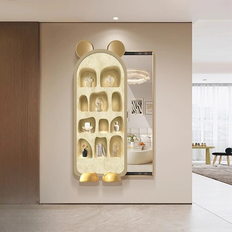Bedroom push-pull type, full-body mirror, entrance entrance decorative painting, full-length mirror, invisible mirror