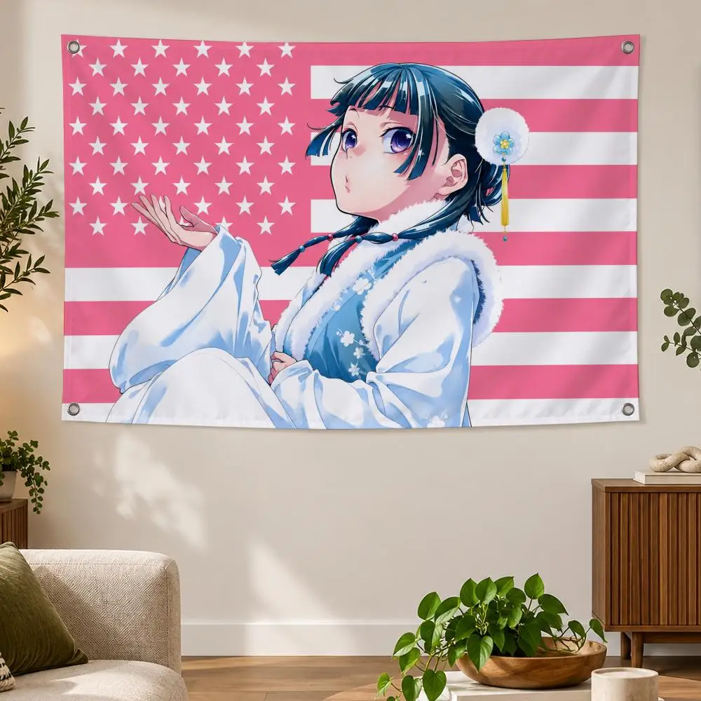 Anime The Apothecary Diaries Palace Story M-Maomao Flags Banner Decor for Bedroom,Garden,Party,Club,Gaming Room,Indoor Outdoor