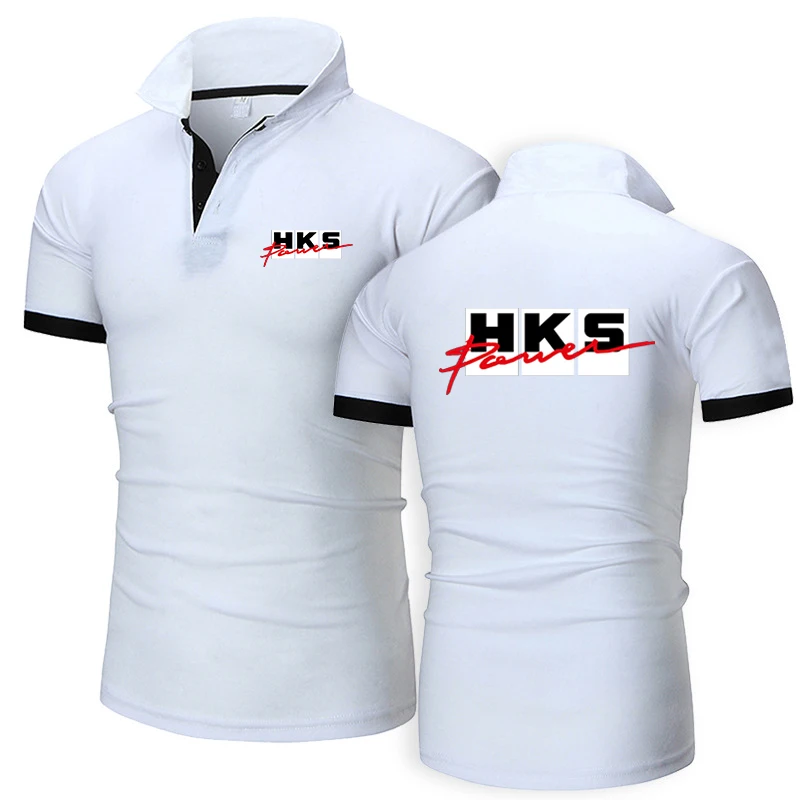 HKS Power and Sports Print 2026 Men's New Summer Fashion Polo Shirts Comfort Short Sleeves Harajuku Casual Sport Top