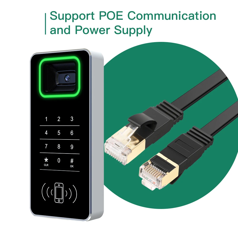 Thinmoo Remote POE Access Control System With QR Code Fingerprint Face Recognition Free Software Program App Controlled