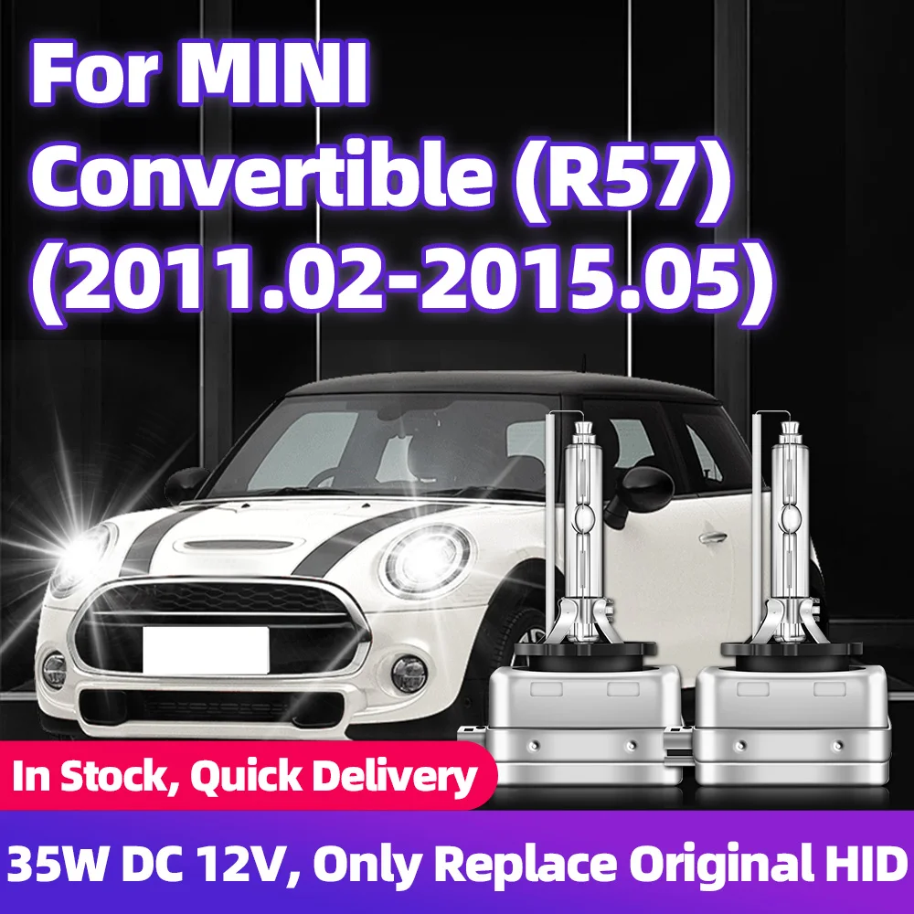 

For MINI Convertible R57 2011 2012 2013 2014 2015 HID Xenon Light Bulb 6000K 8000K Headlight Bulb D1S DC 12V 35W Car Front Luces