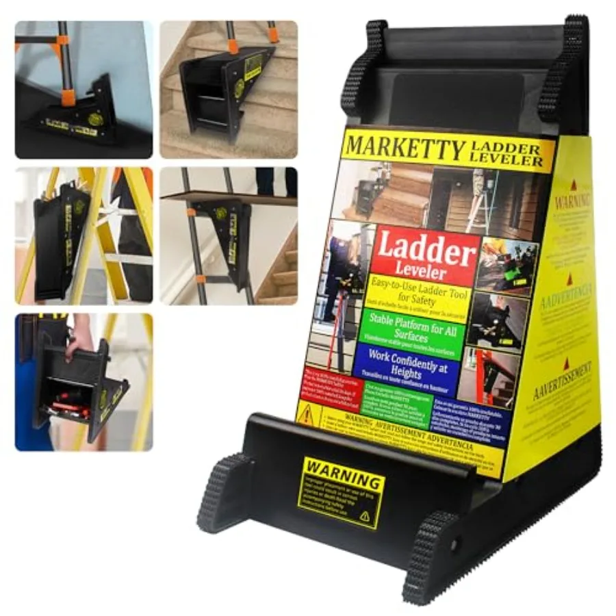 

Ladder Leveler Pitch Hopper Ladder Stabilizer with Storage Ladder Levelers for Stairs and Extension Ladders Easy to Use Conquer
