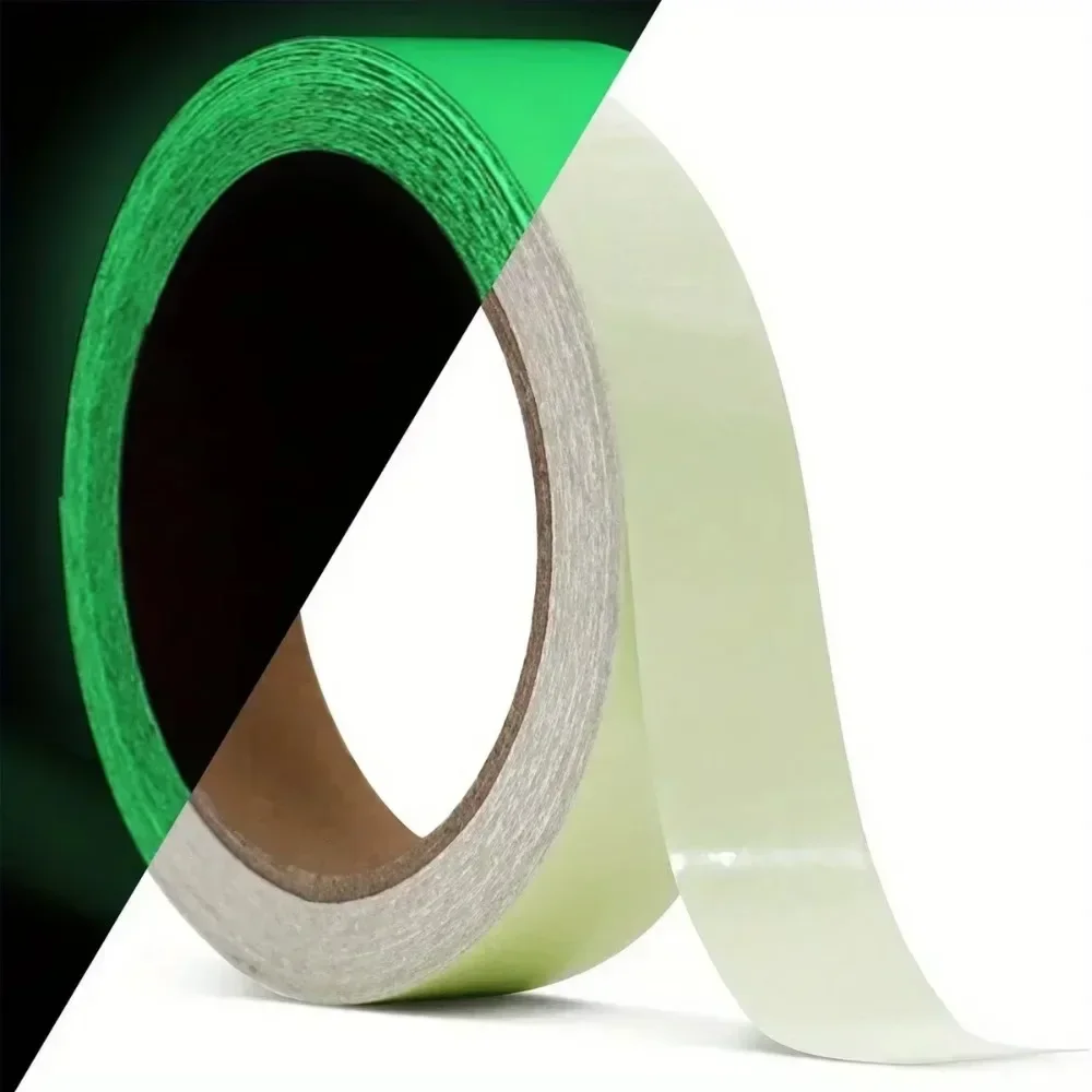 1CM*3M Roll Luminous Tape Stair Fire Warning Stickers Stage Green Fluorescent Anti-collision Warning Sticker Luminescent 2025