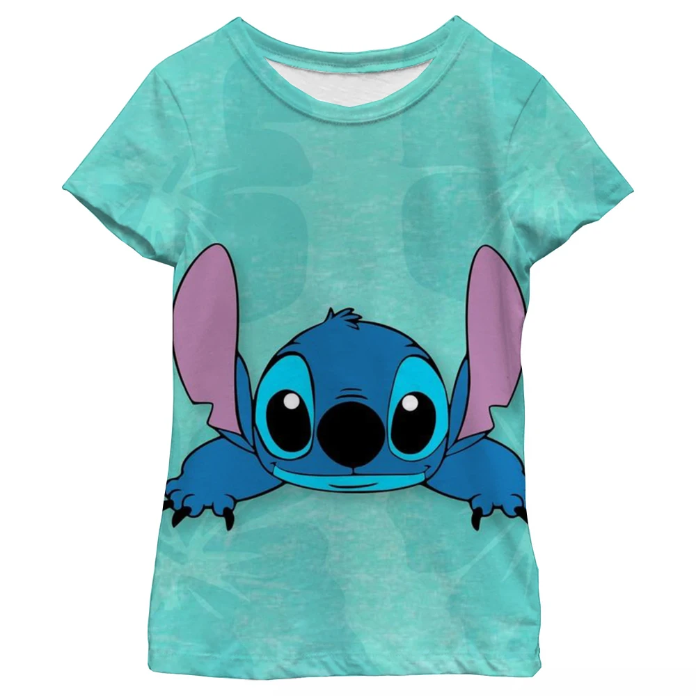 جديد Kawaii ليلو غرزة الكرتون تي شيرت الأطفال أطفال غرزة لطيف مانغا تي شيرت Y2k الجرافيك التي شيرت فتاة بوي تي شيرت ليلو ستيتش