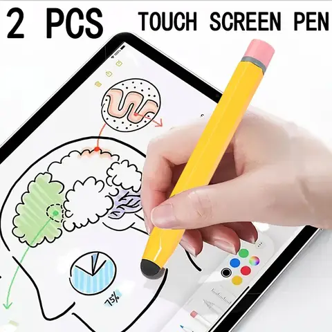 2 st universal styluspenna för mobiltelefon surfplatta kapacitiv pekpenna för iPhone Samsung surfplatta telefon pekskärm ritpenna 6 best sales Samsung Penna - №5