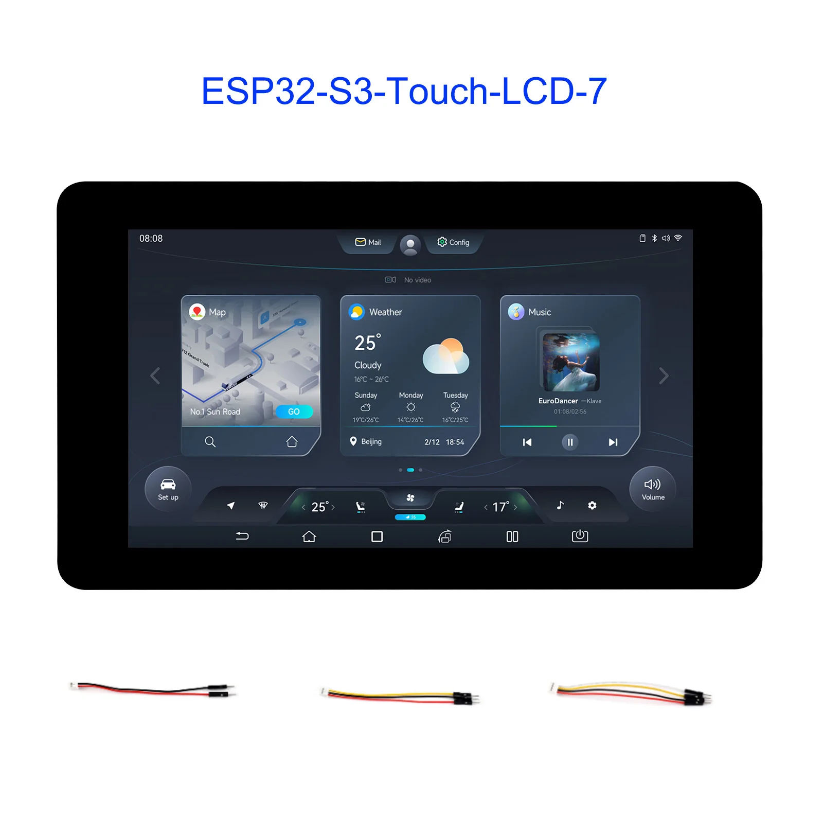 ESP32-S3 7inch Capacitive Touch Display Development Board, ESP32 With Display, 800×480, 5-point Touch, 32-bit LX7 Dual-core Proc