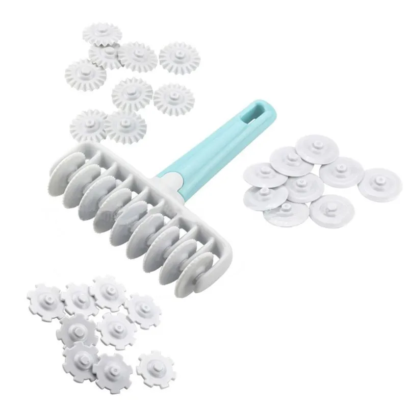 [ABFI!】 Baking Tools- Dough Rolling Pin Set(37Pcs) Featuring 4 Gears For Homemade Pasta And Dessert Preparation