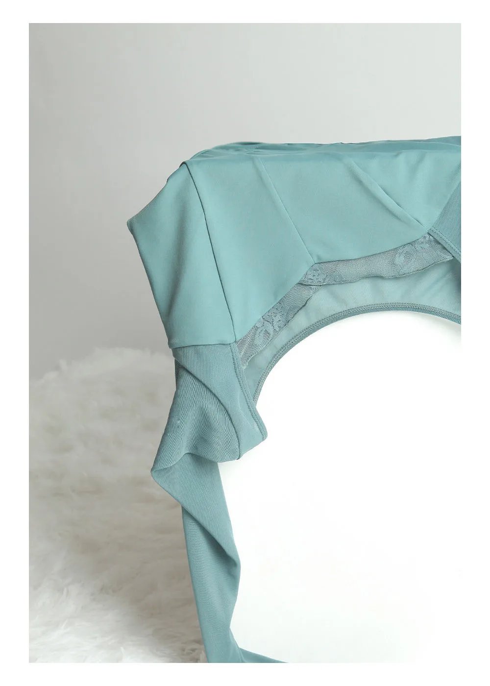 Neues Ballett-Tanzleotard Gymnastik-Kostüm mit Spitzenkragen Taillenlange Ärmel Bodysuit Gymnastik-Performance Erwachsenen-Yoga-Kostüm – Detail 5