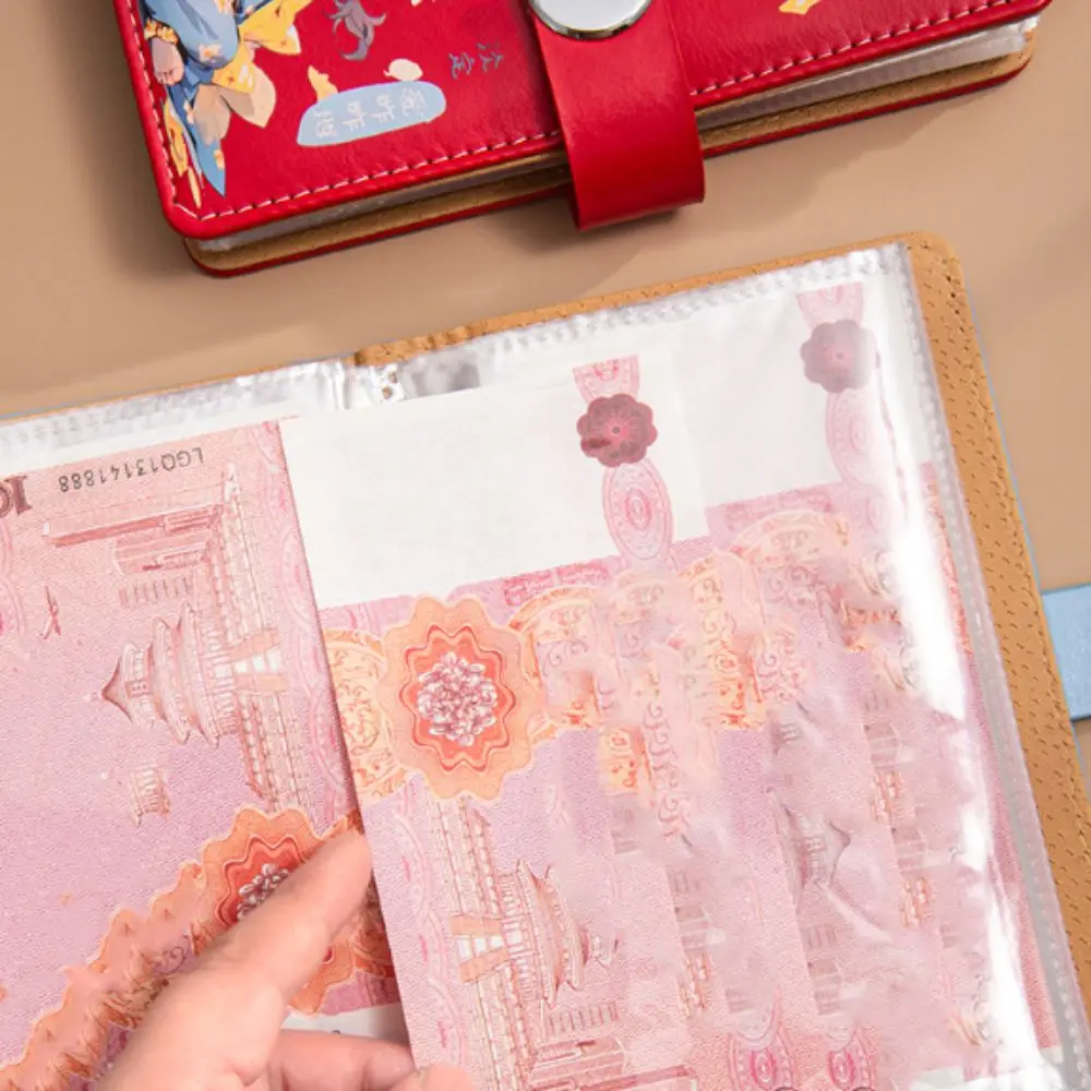 50Sheets Saving Money Binder Lucky Letter Portable Budget Binder with Lock Cash Envelopes Wallet Storage Account Book