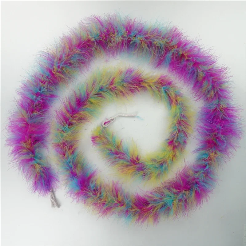 2 Meter Flauschige Truthahn-Marabou-Federboa 18-20g Schal, Rock mit Fransenbesatz, Federn für Bastelarbeiten, Party-Accessoires, Dekoration – Detail 6