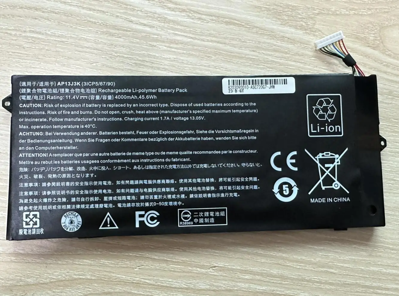 New AP13J3K Laptop Battery for ACER Chromebook C720 C720P C740 AP13J4K C720-2420 C720-2802 C720-2844 C720-3404 C720-2848