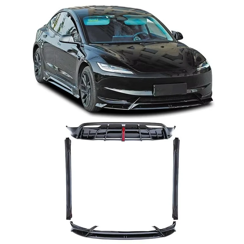 

New Model 3 Highland 2023 Body Kit Rear Diffuser ABS Material Gloss Black Aero Exterior Parts