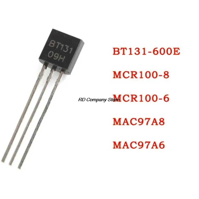 100PCS BT131-600E MCR100-8 MCR100-6 MAC97A8 MAC97A6 TO-92