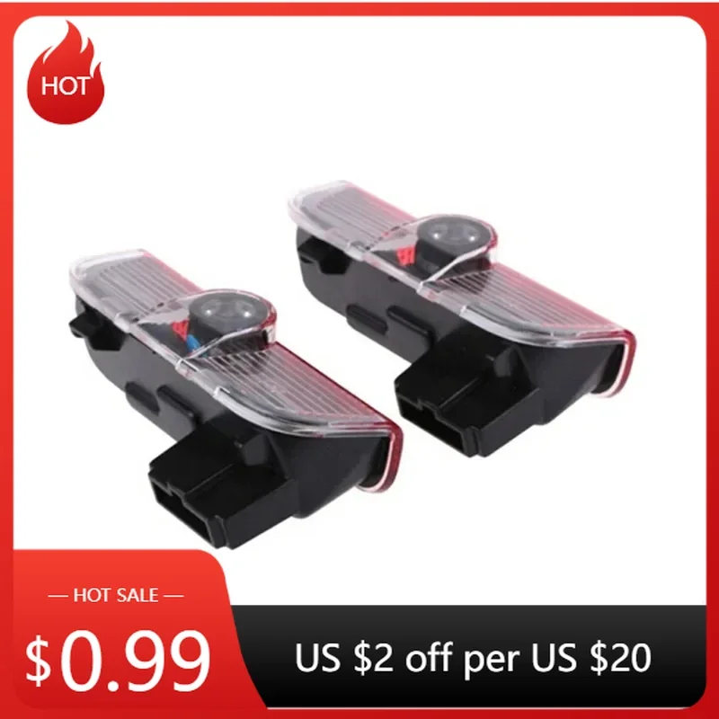 

2025 Polo Golf MK6 7 8 Passat B6 Крышки ступицы Автомобильный мусор 2X светодиодный проектор шоу-лампа инструмент Аксессуар Для серии VW Украшение двери автомобиля