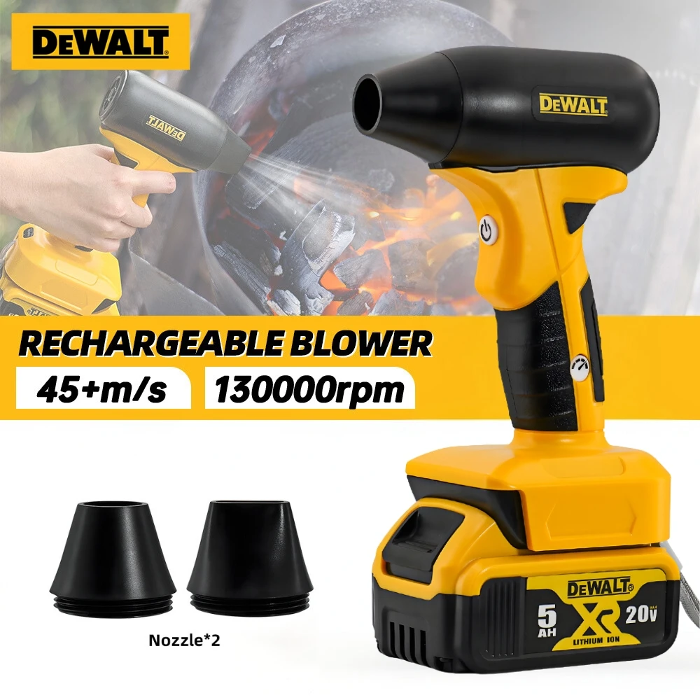 

DEWALT Cordless Mini Air Blower Brushless TurboFan Violent Fan Thrust Handheld Dust Blowing Tool Rechargeable 20V Battery