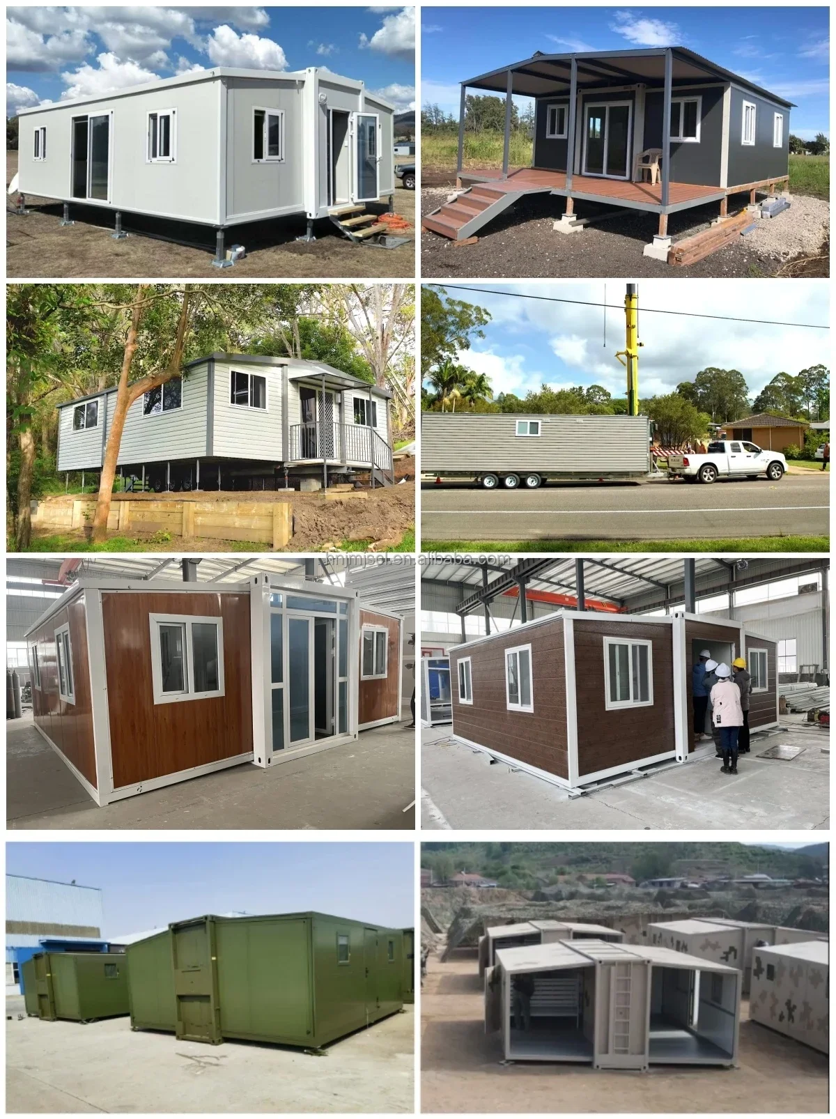 20ft 40ft  Soundproof Prefab Expandable Container House Steel Portable Prefabricated Villa 2 Bedroom With Bathroom