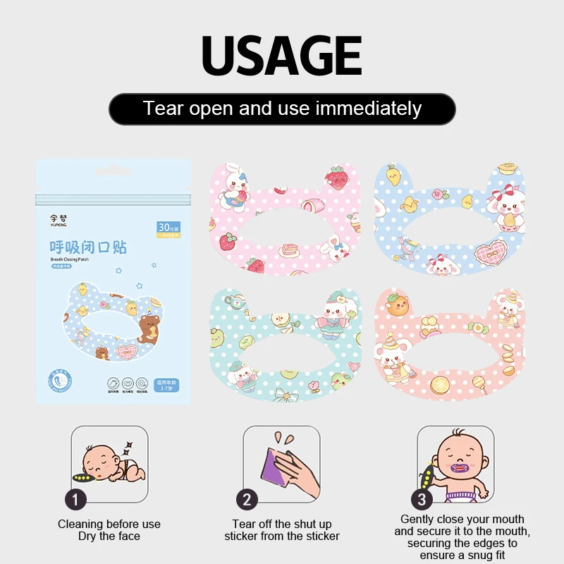 30pcs/Bag Anti-Snoring Sticker For Child Adult Night Sleep Snore Stopper Device Oral Breathing Correction Patch Mouth Strip Tape image 6