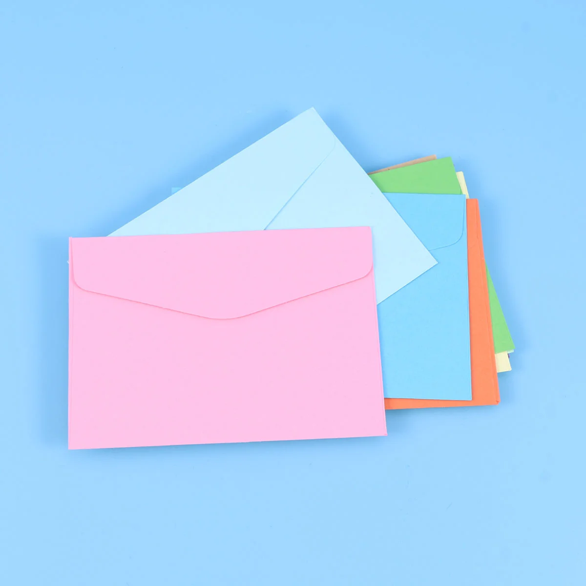 100 Pcs Mini Envelopes Stationery Gift Card Solid Color Photo Letter Candy Colors Blank