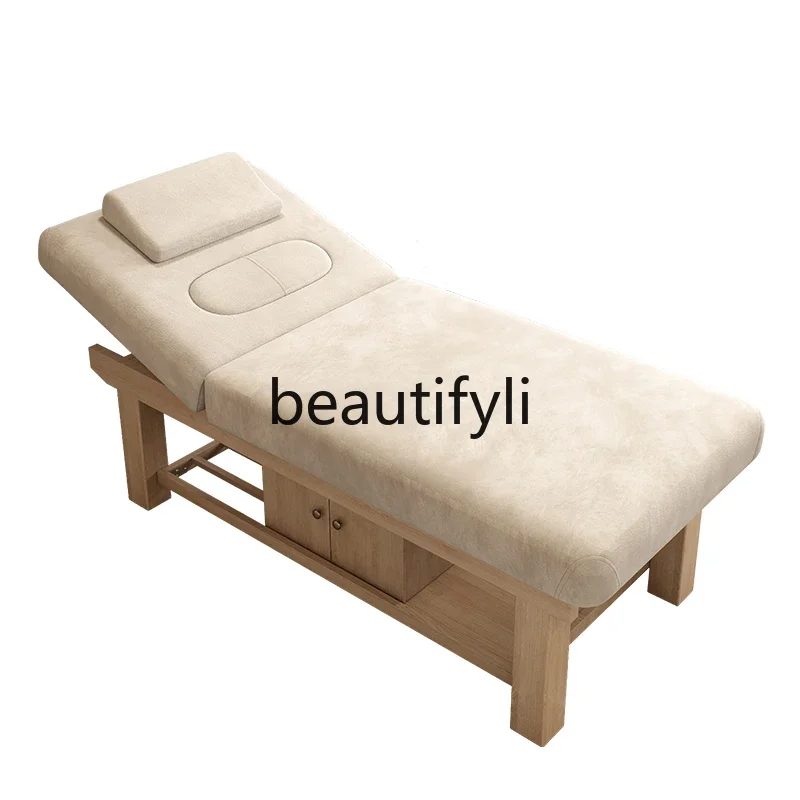 

Solid wood beauty salon special massage treatment bed TCM massage moxibustion spa tattoo micro-adjustment ear bed