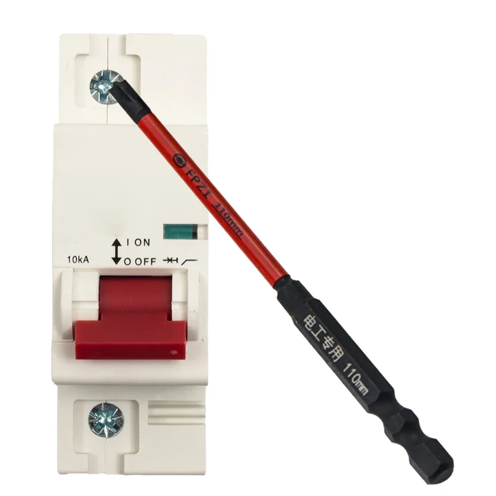 シャンク磁気特殊ドライバービットセット、スロット付きクロスドライバービット、fpz1、fpz2、fpz3、65、110mm、4個