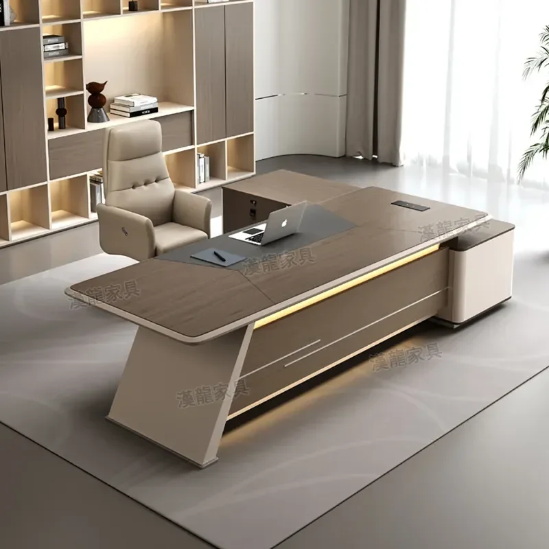 for Shanghai Desk Boss Office Paint Free Table Simple Modern Manager Desk High End Senior Light Luxury President Table