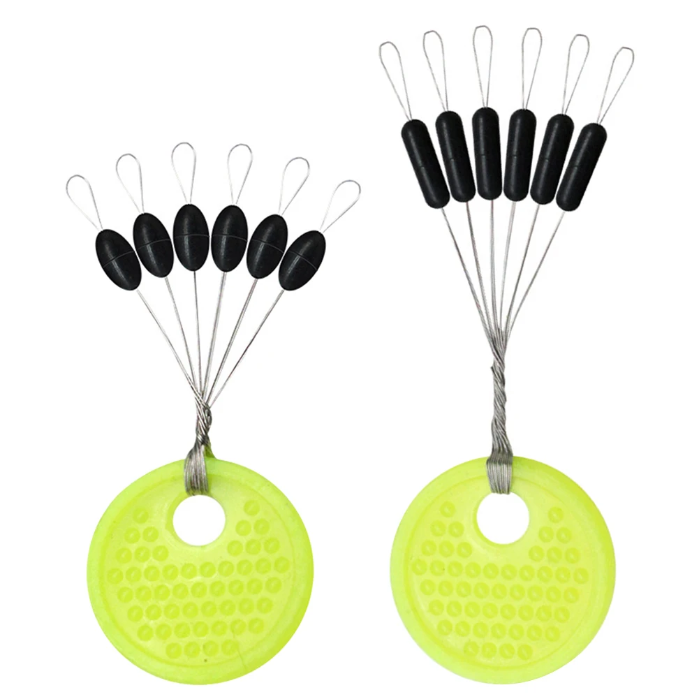 60pcs 10 Groups Rubber Space Beans Resistance Stopper Line Vertical Space Beans Carp Fishing Tackle Tool Equipment