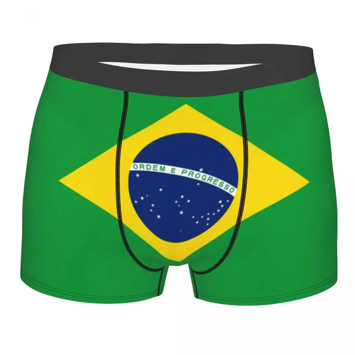 Brazil Flag Underwear Men Sexy Printed Customized Brazilian Proud Boxer Briefs Shorts Panties Soft Underpants