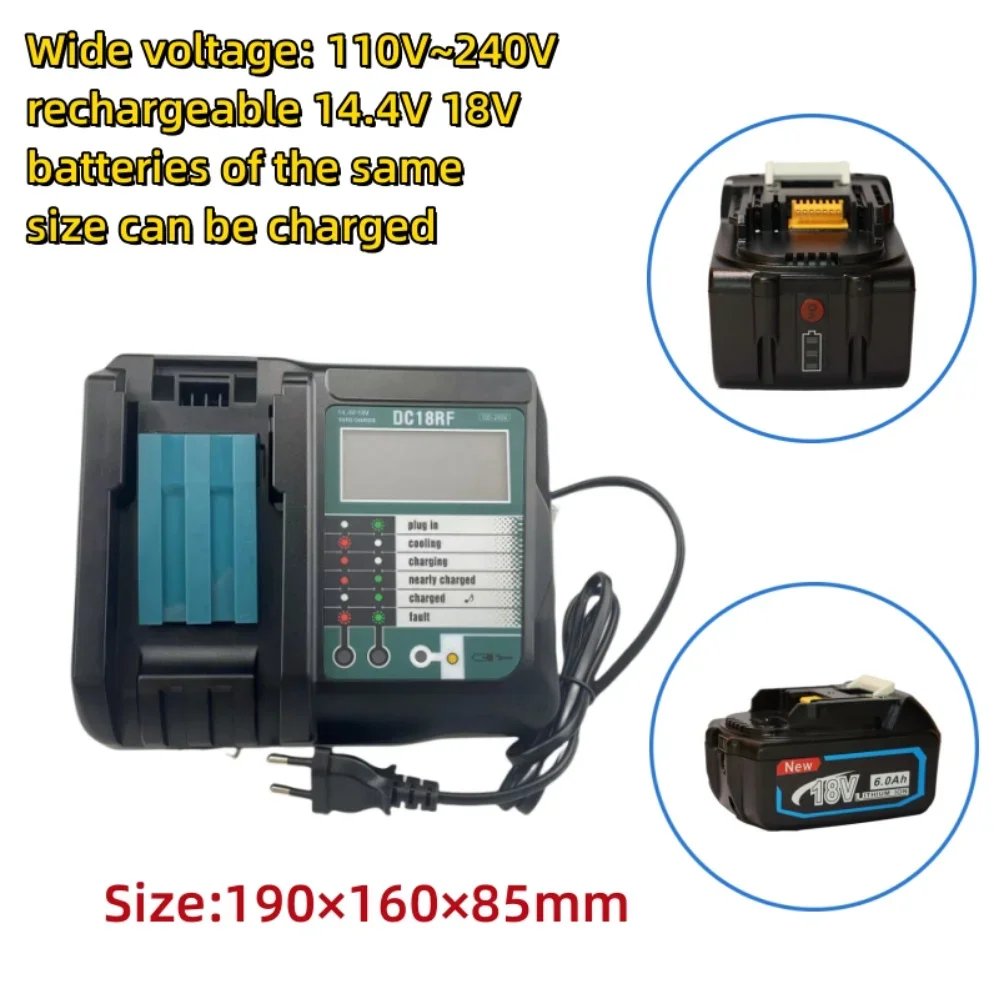 Imagem -04 - Bateria de Íon de Lítio Recarregável para Makita 18 v 9000mah Bl1840 Bl1850 Bl1830 Bl1860b Lxt400 Bl1860