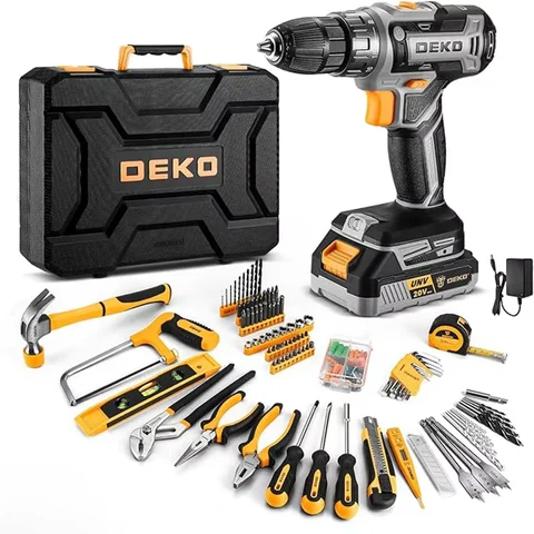 20V DEKO  cordless drill kit with battery,  manual repair, men's drill,basic toolbox, suitable for household tools
