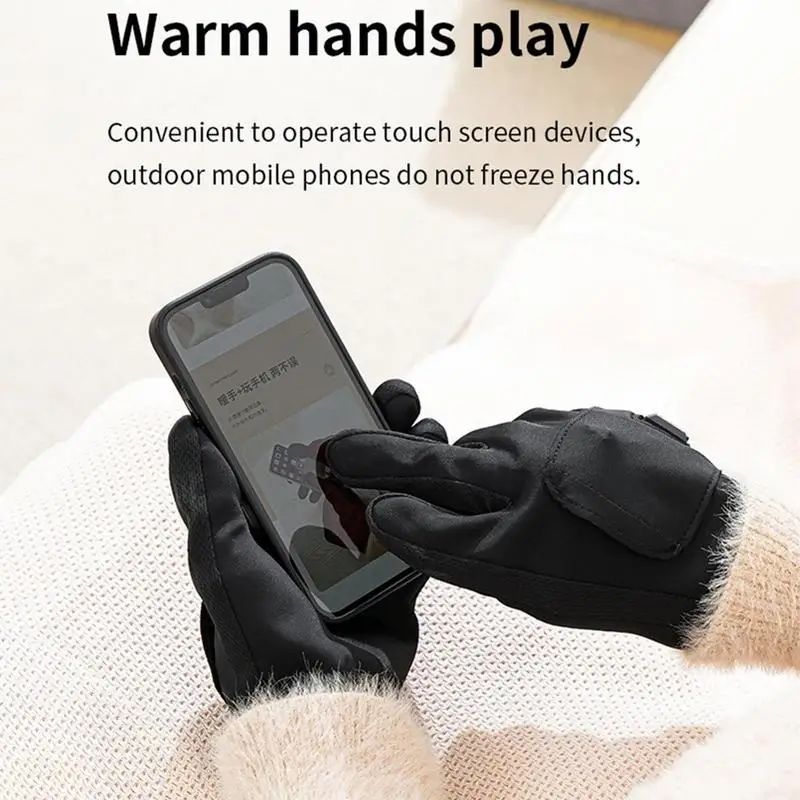 Womens Heated Gloves Battery Operated Hand Warming Thermal Gloves Heated Motorcycle Gloves Hand Warmers Cold Weather Gear For