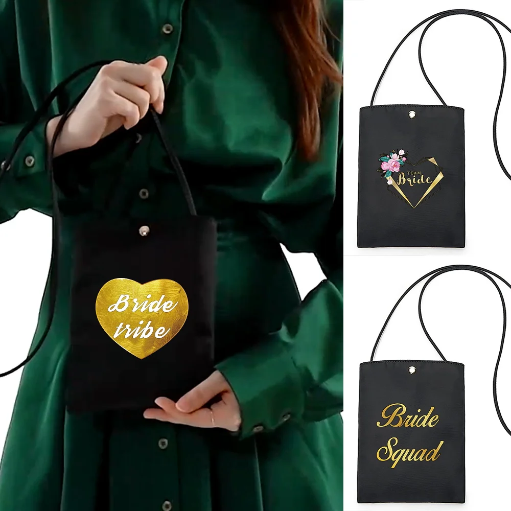 

Сумка для мобильного телефона женская, маленькая, элегантная, с узором «Невеста», на плечо, для повседневных поездок, кроссбоди, простая, универсальная, для покупок, кошелек