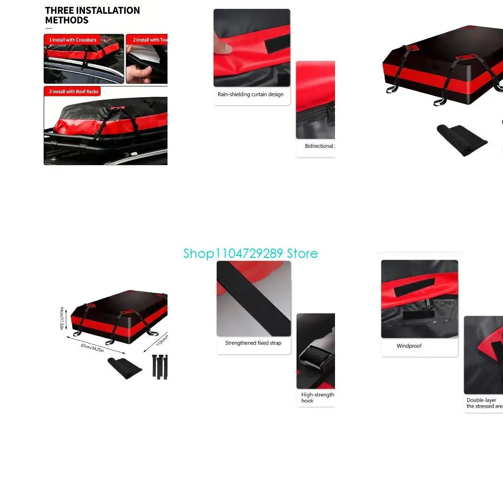 D8KE Foldable Waterproof Roof Cargo Container For Outdoor Activities And Moving
