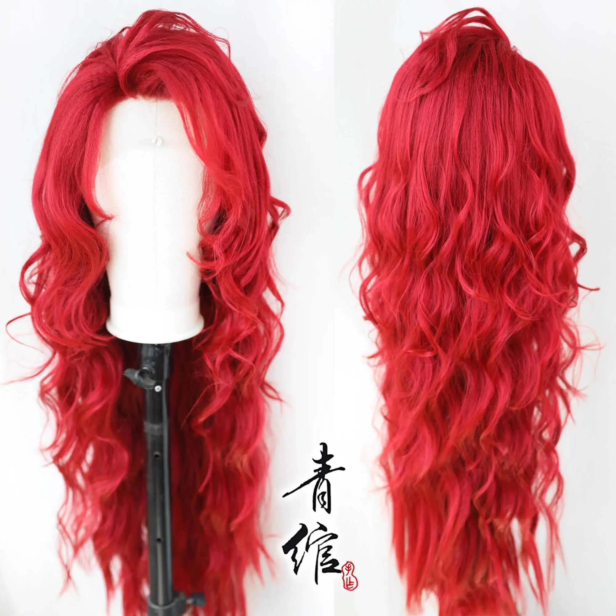 Juego de Cosplay Path To Nowhere, disfraz de Cabernet, peluca con gancho rojo de encaje frontal, peluca de juego de rol Cabernet